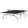 Soozier Full-Size Folding Table Tennis Table, Includes Paddles and Balls, Charcoal Gray|