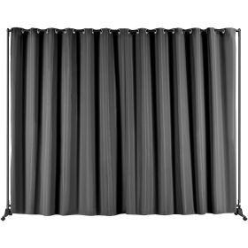VEVOR Room Divider, 8 ft x 10 ft (96×120inch)Portable Panel Room Divider with Wheels Curtain Divider Stand, Room Divider Privacy Screen for Office