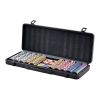 VEVOR Poker Chip Set, 500-Piece Poker Set, Complete Poker Playing Game Set with Carrying Case, Heavyweight 14 Gram Casino Clay Chips, Cards
