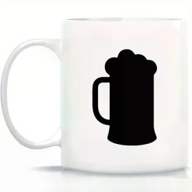 1pc Coffee Mug, Perfect Home Decor Gift, Perfect for Family, 1pc, One Beer, Water Cup for Beer Lovers, 11 Oz, Summer
