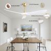 60 Inch Indoor Modern Ceiling Fan With 6 Speed Remote Control Reversible DC Motor For Bedroom