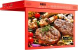 SYLVOX 15.6 inch Smart TV for Kitchen, 1080P RV TV Under Cabinet Television, Smart Android TV Rotated & Folded