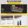 VEVOR Ceiling Wine Glass Rack, 35.8 x 13 inch Hanging Wine Glass Rack, 18.9-35.8 inch Height Adjustable Hanging Wine Rack Cabinet
