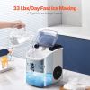 Countertop Nugget Ice Maker 33Lbs/24H Self-Cleaning with Scoop Basket Home Bar