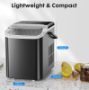 portable ice maker LED display 120W 26 lbs / 24h automatic cleaning, small household, fast refrigeration thick foam layer long effect ice