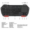 Mini Bluetooth Keyboard with Touchpad for Smart TV Projector Bluetooth keyboard Compatible with Android iOS Windows