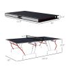 Soozier Full-Size Folding Table Tennis Table, Includes Paddles and Balls, Charcoal Gray|