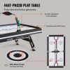 VEVOR Air-Powered Hockey Table, 89" Indoor Hockey Table for Kids and Adults, LED Sports Hockey Game with 2 Pucks, 2 Pushers