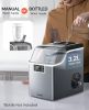 Silonn Countertop Ice Cube Ice Makers, 45lbs Per Day, Auto Self-Cleaning, 24 Pcs Ice Cubes in 13 Min, 2 Ways to Add Water