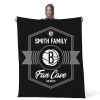 NBA Brooklyn Nets Dominion Personalized Silk Touch Throw Blanket 50X60 Inches