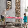 Soozier Foldable Ping Pong Table Set with Net Paddles Balls for Indoor Outdoor Red