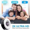 2K Webcam, HD Webcam with Microphone, Dimmable Computer Webcam, Plug and Play USB Webcam, Webcam for Zoom, YouTube, FaceTime