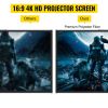 VEVOR Tripod Projector Screen with Stand 90 inch 16:9 4K HD Projection Screen Stand Wrinkle-Free Height Adjustable Portable Screen for Projector Indoo