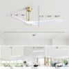 60 Inch Indoor Modern Ceiling Fan With 6 Speed Remote Control Reversible DC Motor For Bedroom