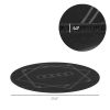 Soozier Poker Mat Texas Hold'em Poker Table Top with Non-Slip Bottom Black