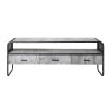 Concrete Grey and Black 3-drawer TV Stand