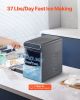 Countertop Nugget Ice Maker 37Lbs/24H Self-Cleaning with Scoop Basket Home Bar