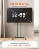 VEVOR Rolling TV Stand, Mobile TV Cart for 32-65 Inch Screens, Height Adjustable
