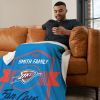 NBA Oklahoma City Thunder Dominion Personalized Silk Touch Sherpa Throw Blanket 50X60 Inches