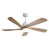 52 Inch Indoor Ceiling Fan With Dimmable LED Light 5 Solid Wood Blades Remote Control Reversible DC Motor With Smart APP Control