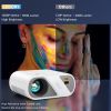 5G WiFi Bluetooth Video Projector[Projector Screen and Tripod Included], Full HD 1080P Outdoor Movie Projector