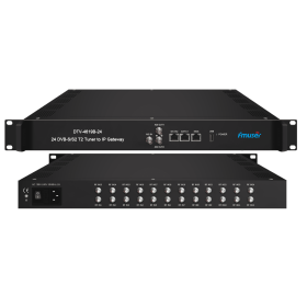 FMUSER DTV-4619B 8/16/24 FTA DVB- S/S2/S2X (DVB-C/T/T2/ISDB-T/ATSC) or 2/1 ASI and 1 USB in 8/16/24 MPTS+2MPTS or 256/512/1024 SPTS through 2 IP out T (Color: DTV-4619B-24 24 FTA DVB- S/S2)