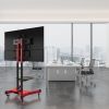 FANCO Universal Swivel TV Stand for 32–80 inch TVs, Height Adjustable Table Top TV Stand Mount with Tilt, Max VESA 600x400mm (Red)