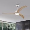 52" Ceiling Fan, Indoor Outdoor Ceiling Fan With Light with Remote Control, Noiseless Reversible Motor, 6 Speed ,3 Color , for Patio Living Room