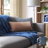Velvet Jacquard Geo Square Throw Pillow