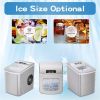 Countertop Ice Maker Machine;  Portable Ice Makers Countertop;  Make 26 lbs Ice in 24 Hrs;  Ice Cube Rready in 6-8 Mins with Ice Scoop&Basket;  Gray;