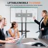 FANCO Universal Swivel TV Stand for 32–80 inch TVs, Height Adjustable Table Top TV Stand Mount with Tilt, Max VESA 600x400mm (Red)
