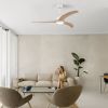52" Ceiling Fan, Indoor Outdoor Ceiling Fan With Light with Remote Control, Noiseless Reversible Motor, 6 Speed ,3 Color , for Patio Living Room