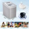 Countertop Ice Maker Machine;  Portable Ice Makers Countertop;  Make 26 lbs Ice in 24 Hrs;  Ice Cube Rready in 6-8 Mins with Ice Scoop&Basket;  Gray;