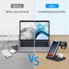 Wireless Charger 3 in 1 Charger Stand 15W Fast Charging Station Dock for iWatch Series 5/4/3/2/1